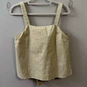 Women's Cream Linen Top